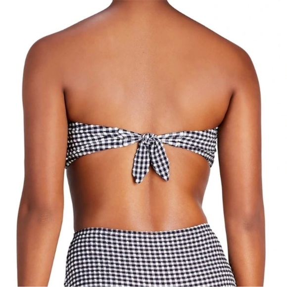NWOT KATE SPADE Gingham Ring Bandeau Top - Picture 2 of 7